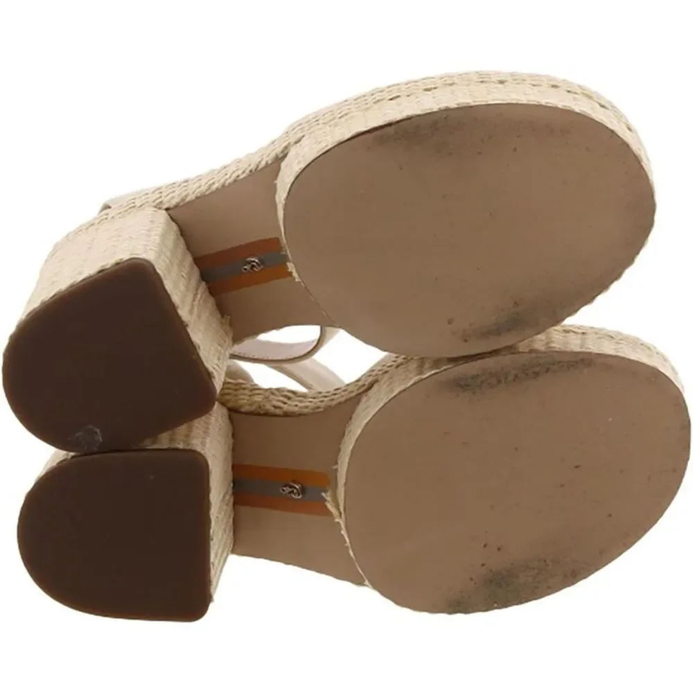 Sam Edelman Cream Platform Sandals